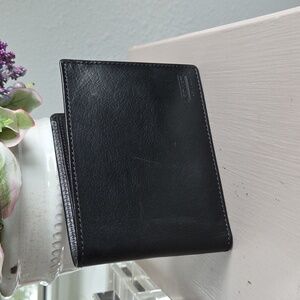 COACH Black Unisex Bifold Leather Wallet